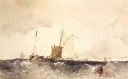 Richard Parkes Bonington At the English Coast (mk22) oil on canvas